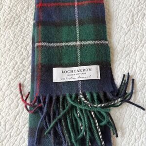 Lochcarron Mackenzie Modern Tartan Scarf 100% Lambswool Made in Scotland NWT